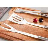 Set 16 Ustensile Pentru Gratar, Din Otel Inoxidabil, Geanta Oxford, Argintiu - vivimall.ro