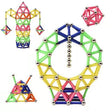 Set 178 piese bețișoare magnetice multicolor Vivimall, vedere de ansamblu a cutiei și pieselor
