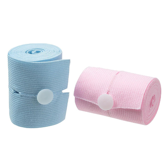 Set 2 Centuri de Monitorizare a Ritmului Cardiac Fetal, Vivimall, Material Moale si Elastic, 6 x 130 cm, Albastru/Roz - vivimall.ro
