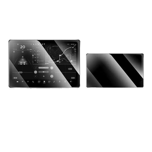 Set 2 Folii de Sticla Securizata, Vivimall, Compatibila cu Tesla Model 3 / Tesla Model Y, Ecran Frontal si Spate, 4K Ultra HD, Anti-amprenta, 2.5D, Transparent - vivimall.ro