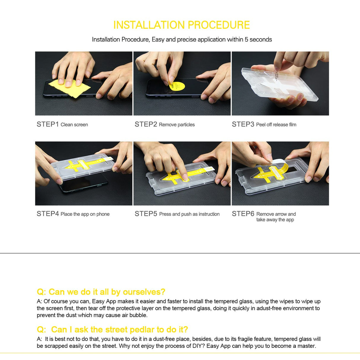 Set 2 folii Sticla Securizata cu sistem de montare usor si rapid Flippy compatibil cu Apple iPhone 13 Pro Max Transparent - vivimall.ro