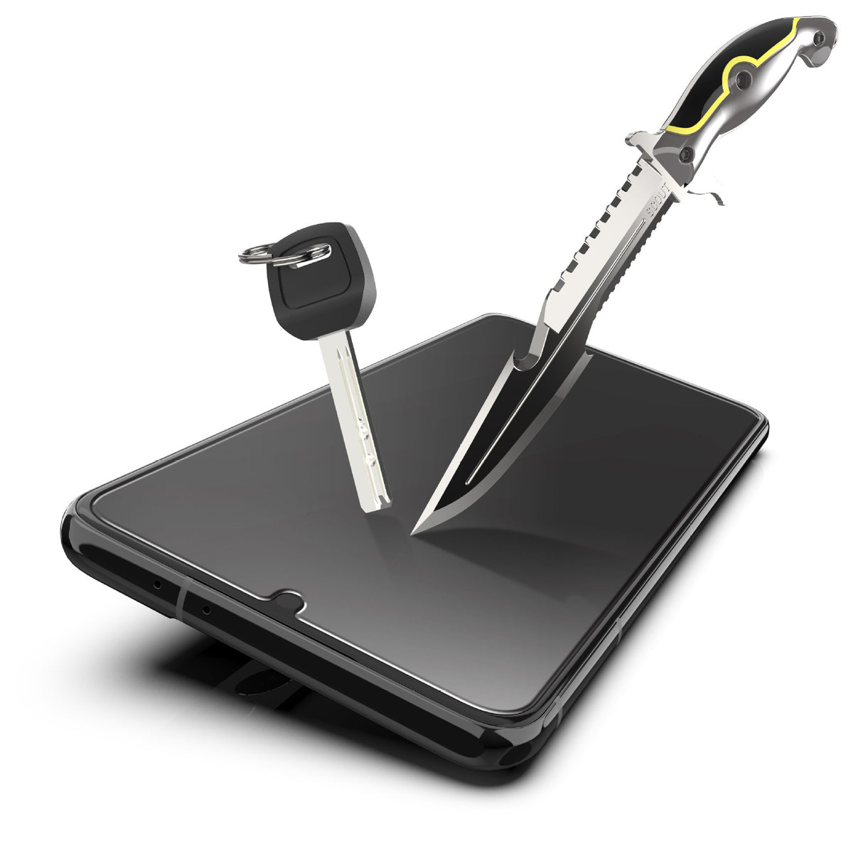 Set 2 folii Sticla Securizata cu sistem de montare usor si rapid Flippy compatibil cu Apple iPhone 13 Pro Max Transparent - vivimall.ro