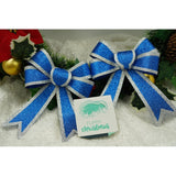 Set 2 fundite pentru brad, Albastre, cu margini argintii, 13 x 18 cm, PVC, Flippy - vivimall.ro