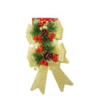 Set 2 fundite pentru brad, Aurii, decorate, cu sclipici, 14 x 19 cm, din poliester, Vivimall - vivimall.ro