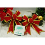 Set 2 fundite pentru brad, Rosii, cu margini aurii, 13 x 18 cm, PVC, Vivimall - vivimall.ro