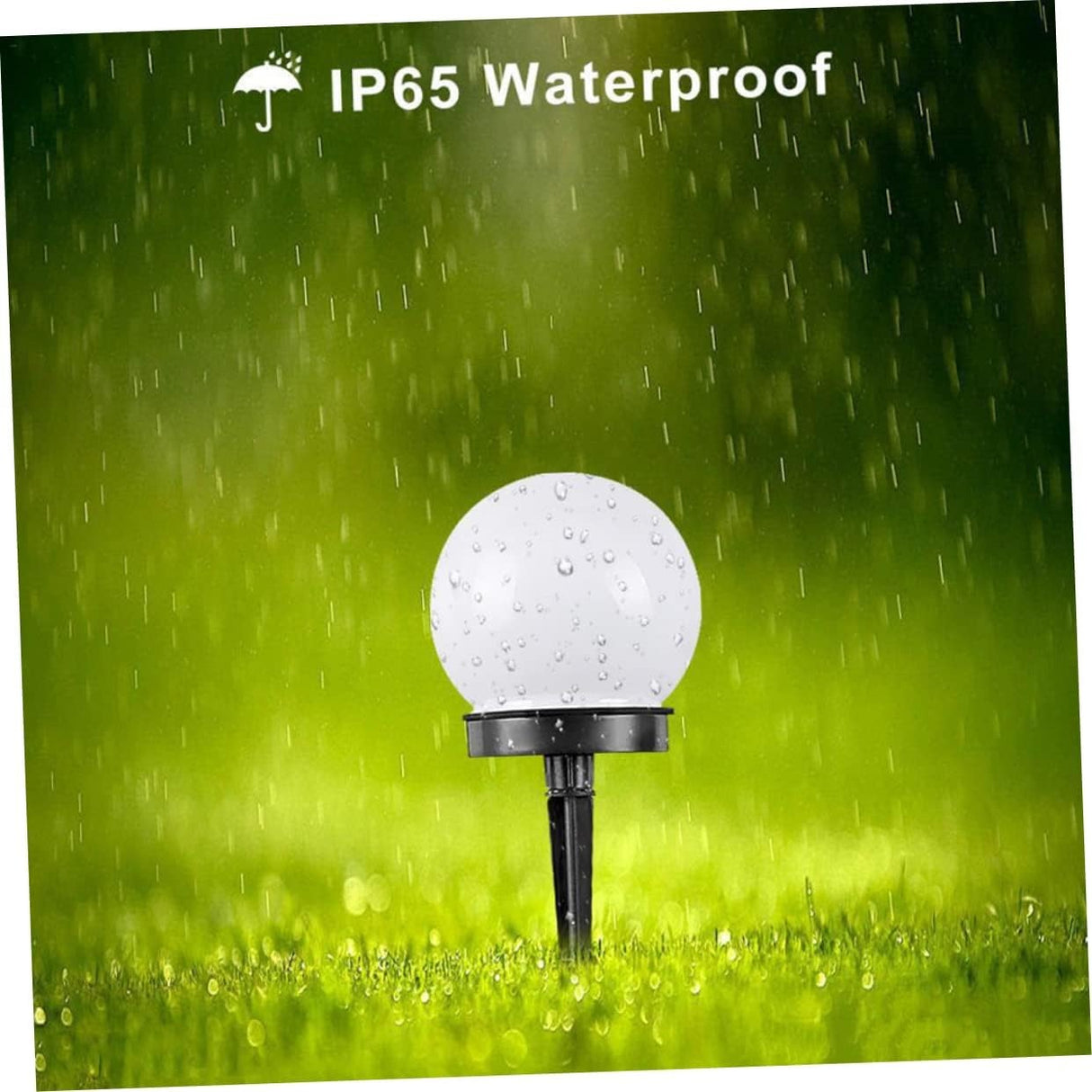 Set 2 Lampi Solare LED, Vivimall, Forma Sferica, Tip Glob, Diametru 10 cm, Alb Cald - vivimall.ro