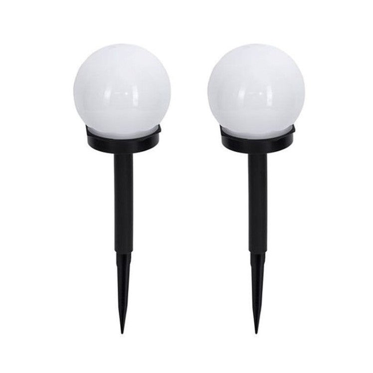 Set 2 Lampi Solare LED, Vivimall, Forma Sferica, Tip Glob, Diametru 10 cm, Alb Cald - vivimall.ro