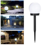 Set 2 Lampi Solare LED, Vivimall, Forma Sferica, Tip Glob, Diametru 10 cm, Alb Rece - vivimall.ro