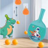 Set 2 Palete de Tenis de Masa, Vivimall, pentru Copii, Design Animat, Tematica Astronauti, Accesoriu de Agatat Inclus si 4 Mingi, Albastru - vivimall.ro