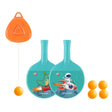 Set 2 Palete de Tenis de Masa, Vivimall, pentru Copii, Design Animat, Tematica Astronauti, Accesoriu de Agatat Inclus si 4 Mingi, Albastru - vivimall.ro