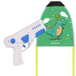 Set 2 Piese Jucarie Interactiva, Vivimall, Pistol de Catapultare + Zmeu, din Plastic si Panza, +8 Ani, Impermeabil, Model Dinozaur Verde, Multicolor - vivimall.ro