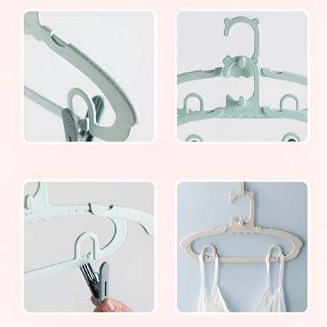 Set 10 de Cleme pentru Haine, Vivimall, de Prindere pentru Pantaloni, Atasabile la Umerase, 1.6x2.3x6.35 cm, Maro - vivimall.ro