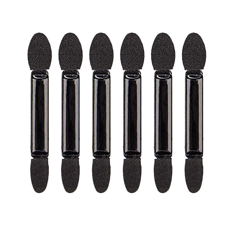 Set 20 de Aplicatoare Machiaj, Vivimall, 2 Capete, 6.2 cm, din Poliuretan si Burete, Negru - vivimall.ro