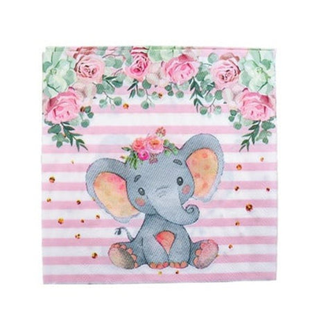 Set 20 De Servetele De Masa Cu Elefant | PartyZoo
