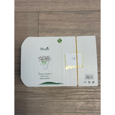 Set 200 Bucati Ambalaj Bratara, Model Vaza cu Flori, Crem - vivimall.ro