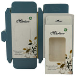 Set 200 Bucati Ambalaje de Carton pentru Martisoare, Vivimall, Cutii Brosa, Model Floral, Alb-Albastru - vivimall.ro