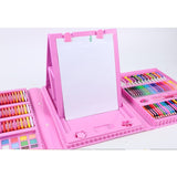 Set 208 Piese, Complet pentru Pictura si Desen, Vivimall, Tip Servieta, 3-12 Ani, 32.6 x 27.7 x 6 cm, Roz - vivimall.ro