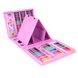 Set 208 Piese, Complet pentru Pictura si Desen, Vivimall, Tip Servieta, 3-12 Ani, 32 x 27 x 5 cm, Roz - vivimall.ro