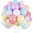 Set 25 baloane petrecere din latex culori pale multicolore, 13 cm, vedere de ansamblu