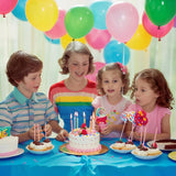 Set 25 Baloane din Latex, Vivimall, Model Party, 4x Albastru, 4x Verde, 4x Rosu, 4x Galben, 4x Mov, 5x Portocaliu, 23 cm, 1.4 g - vivimall.ro