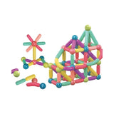Set 25 de Piese Magnetice de Constructie, Vivimall, Puzzle, Forme, 3 Ani, ABS, Magnet, 16x6x14 cm, Multicolor - vivimall.ro