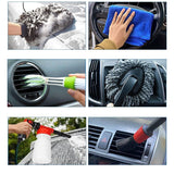 Set 26 Accesorii pentru Curatare Auto, Vivimall, din PP si Microfibra, Interior/Exterior, 30.5 x 27.5 x 16 cm, Galben/Negru - vivimall.ro