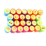 Set 26 Stampile, Vivimall, pentru Copii 4-6 Ani, Model Fete Zambitoare Emoji, 20 x 10 x 2 cm, Multicolor - vivimall.ro