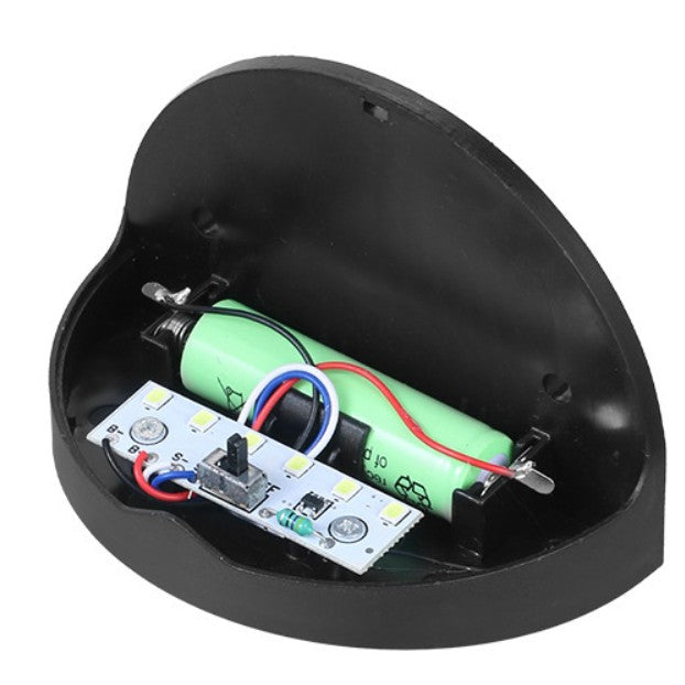 Set 2x Lampa solara de perete 6LED, Vivimall, carcasa neagra, lumina alb cald - vivimall.ro