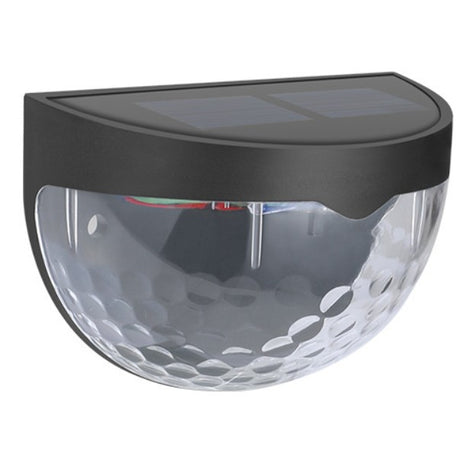 Set 2x Lampa solara de perete 6LED, Vivimall, carcasa neagra, lumina alb cald - vivimall.ro