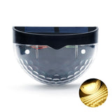 Set 2x Lampa solara de perete 6LED, Vivimall, carcasa neagra, lumina alb cald - vivimall.ro