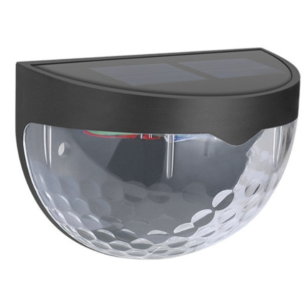 Set 2x Lampa solara de perete 6LED, Vivimall, carcasa neagra, lumina alb rece - vivimall.ro