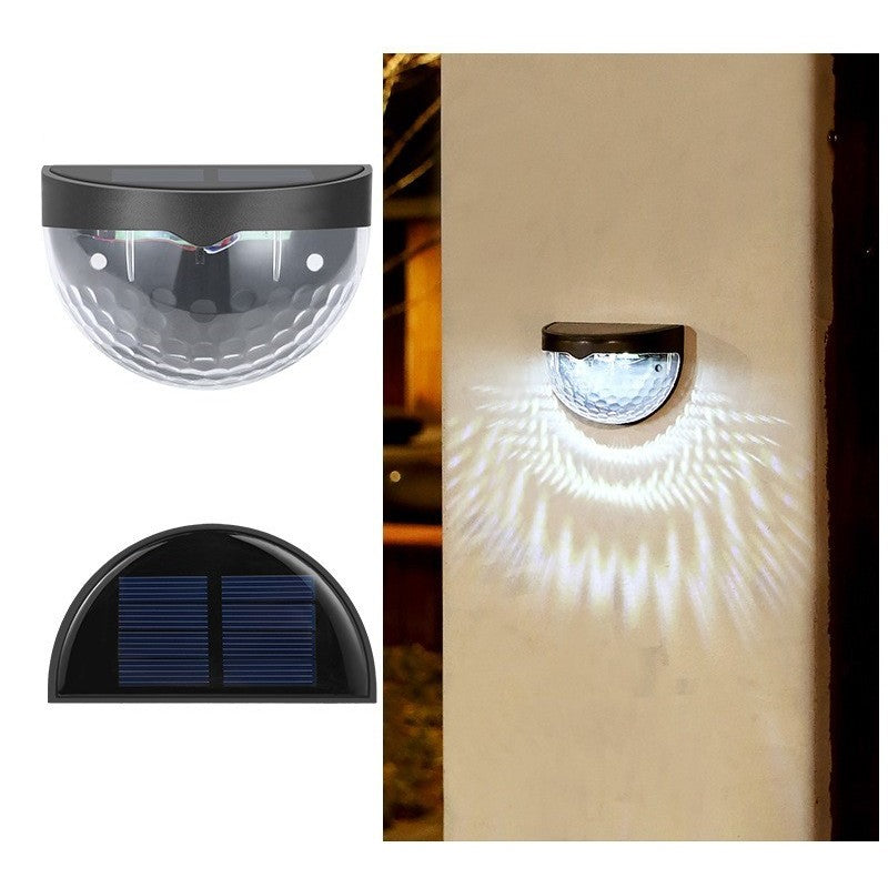 Set 2x Lampa solara de perete 6LED, Vivimall, carcasa neagra, lumina alb rece - vivimall.ro