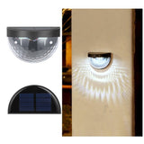Set 2x Lampa solara de perete 6LED, Vivimall, carcasa neagra, lumina alb rece - vivimall.ro