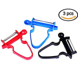 Set 3 Accesorii de Decojire, Razuire si Feliere, Vivimall, pentru Legume si Fructe, Negru-Rosu-Albastru - vivimall.ro