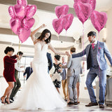 Set 3 Baloane din Folie Metalizata, Vivimall, Figurina Inima, Tema Ziua Indragostitilor, 45 cm, Ambalaj Individual, Pai Inclus, Umflare cu Aer sau Heliu, Roz - vivimall.ro