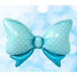 Set 3 Baloane Din Folie Metalizata, Figurine Carucior, Inima, Fundita, Tema Botez, 45 Cm, Ambalaj Individual, Pai Inclus, Umflare Cu Aer Sau Heliu - vivimall.ro