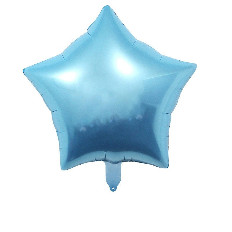 Set 3 Baloane din Folie Metalizata, Vivimall, Figurine Picior 46x79 cm, Inima 45cm, Stea 45cm, Model It's a Boy, Tema Gender Reveal, Ambalaj Individual, Pai Inclus, Umflare cu Aer sau Heliu, Albastru - vivimall.ro