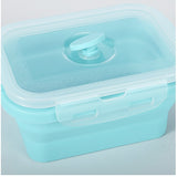 Set 3 Caserole Pliabile Din Silicon, Rezistenta La Temperaturi Ridicate, Usor De Depozitat Si Curatat, 350/500/800 Ml, Utilizare In Cuptorul Cu Microunde, Albastra - vivimall.ro