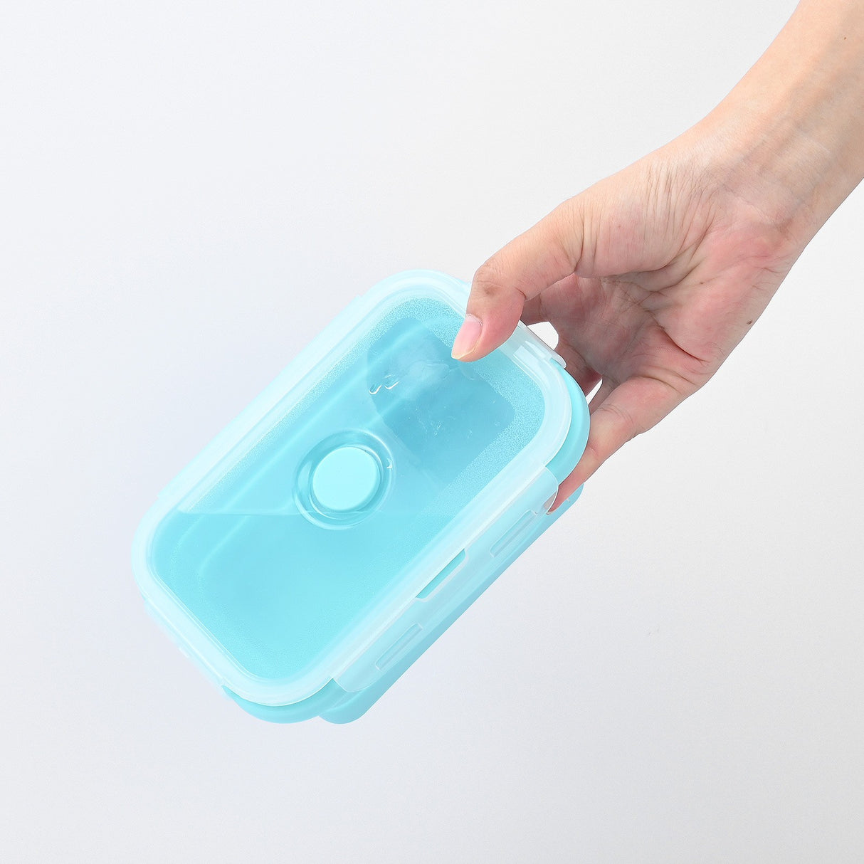 Set 3 Caserole Pliabile Din Silicon, Rezistenta La Temperaturi Ridicate, Usor De Depozitat Si Curatat, 350/500/800 Ml, Utilizare In Cuptorul Cu Microunde, Albastra - vivimall.ro