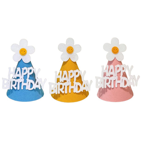 Set 3 Coifuri Cu Floare Din Spuma | BirthdayBliss - vivimall.ro