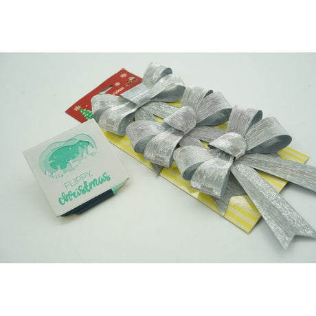 Set 3 fundite pentru brad, Argintii, 10 x 11 cm, din poliester, Vivimall - vivimall.ro