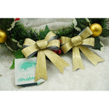 Set 3 fundite pentru brad, Aurii, 10 x 11 cm, din poliester, Vivimall - vivimall.ro