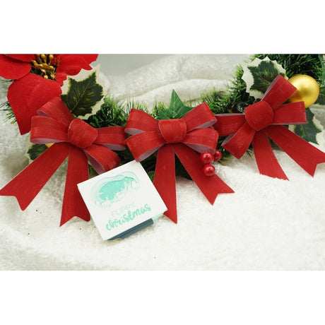 Set 3 fundite pentru brad, Rosii, 10 x 11 cm, din poliester, Vivimall - vivimall.ro