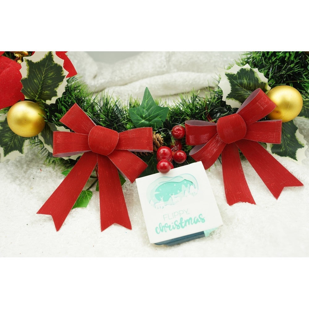 Set 3 fundite pentru brad, Rosii, 10 x 11 cm, din poliester, Vivimall - vivimall.ro