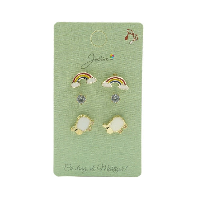 Set 3 Perechi Cercei Curcubeu, Piatra, Oita - vivimall.ro