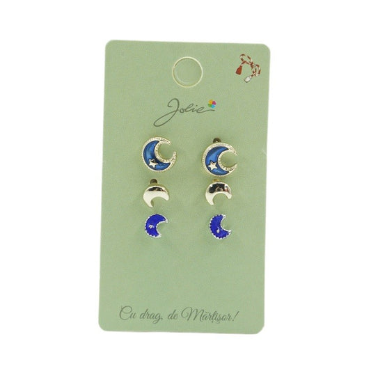 Set 3 Perechi Cercei Semiluna - vivimall.ro