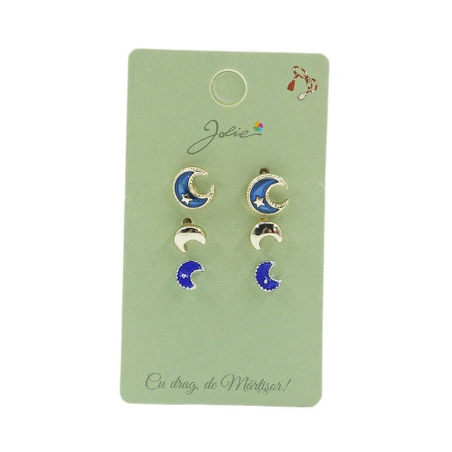 Set 3 Perechi Cercei Semiluna - vivimall.ro