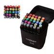 Set 30 markere dublu capăt pe bază de ulei, multicolor, cu geantă Oxford, vedere frontală