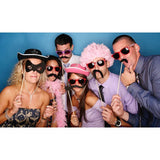 Set 31 de Accesorii pentru Petrecere, Vivimall, Props pentru Coltul de Poze, Ochelari, Palarii, Mustata, Cravata, Tematica Nunta, Multicolor - vivimall.ro