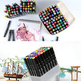 Set Cutie 36 Markere, Vivimall, cu Alcool, Artist Markers, Cutie Plastic cu Maner, Vivimall, Multicolor - vivimall.ro